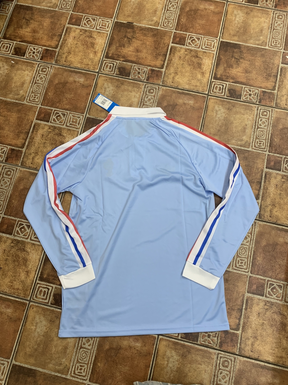 Adidas Originals France Long Sleeve Anniversary Rugby Jersey Size M - Picture 2 of 5